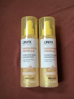 Onyx Professional Sandalwood Vanilla Hydrating Body Shimmer Mist Bundle